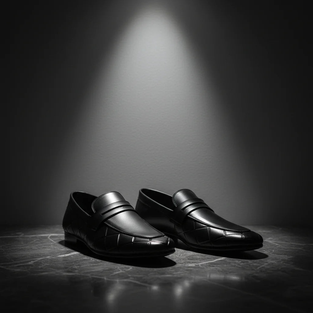 Men’s Black Premium Formal Loafers | Soft Padding Hand-Made Article